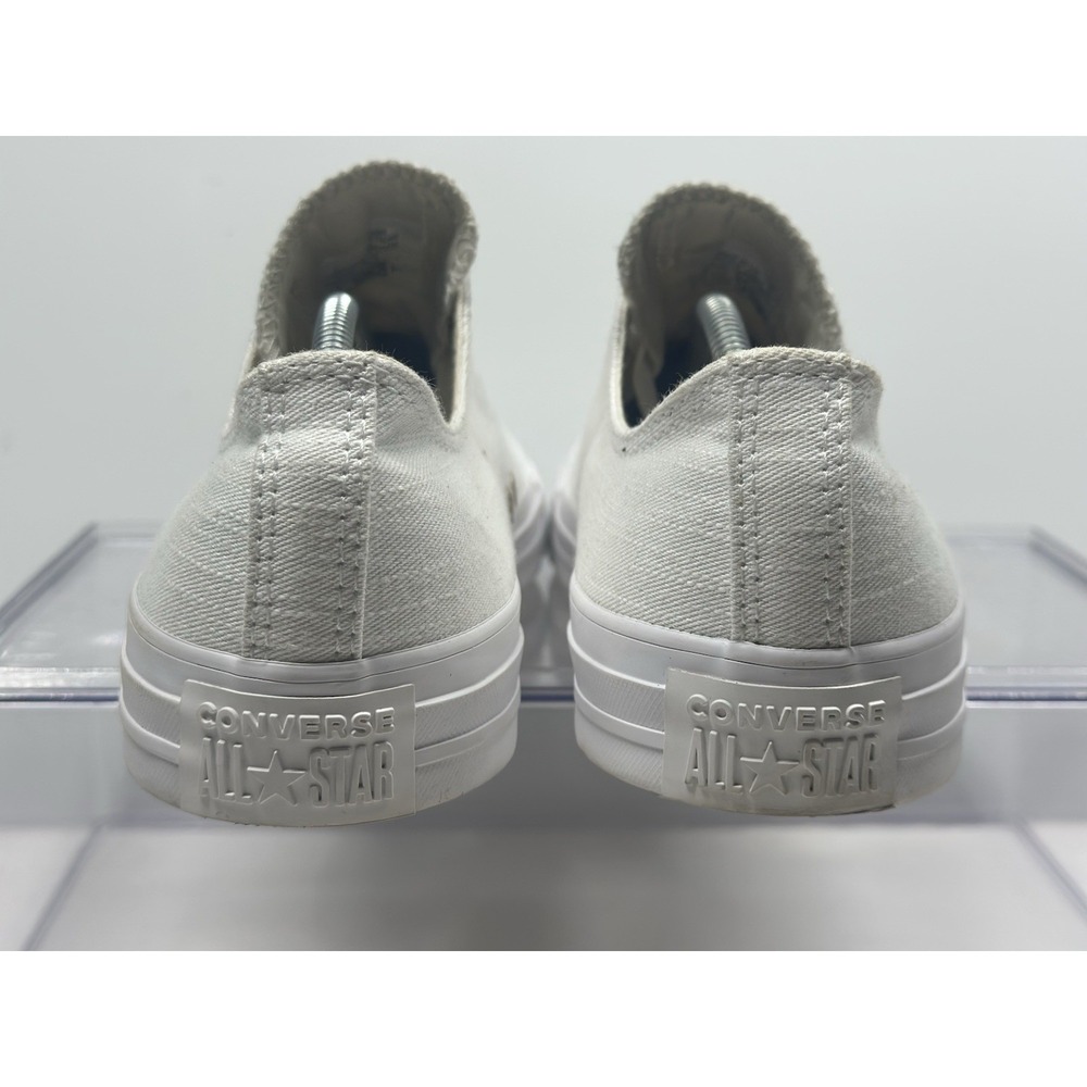 Converse Unisex All Star Egret/White Gold Accents Sneaker Shoe Womens Size 10 - Picture 6 of 10